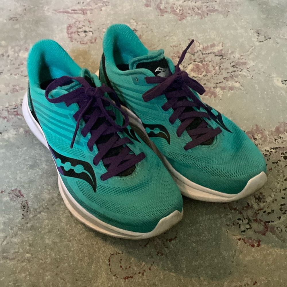 Saucony Women's Teal and Purple Sneakers